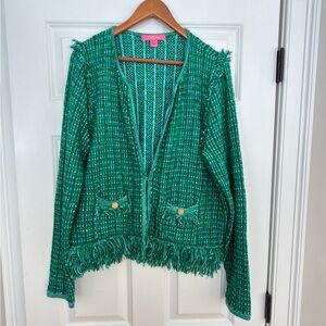 Lilly Pulitzer Green Textured Blazer